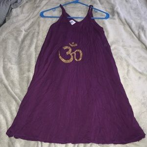 Purple thin strap dress